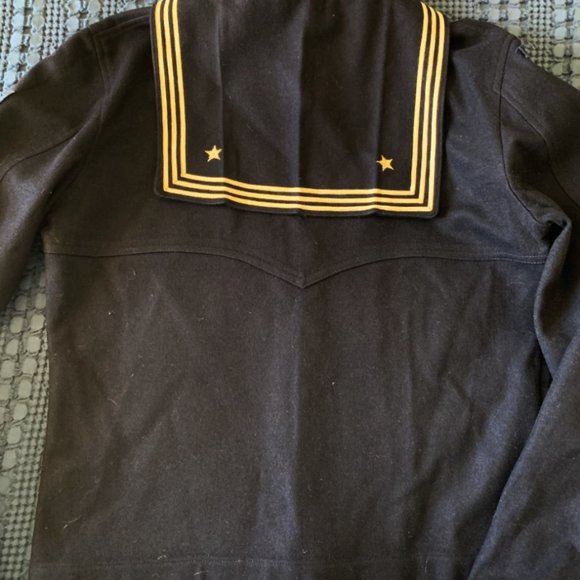 Vintage NAVY WWII wool two piece uniform MCB 10 13 button pants - Picture 6 of 8